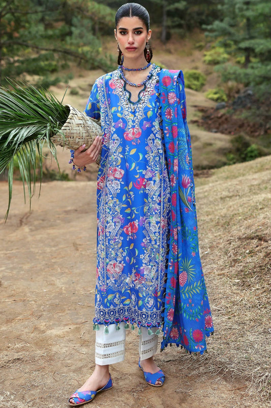 Zaha | Lawn 25 | ZAYANA (ZL25-01 B) by Maria Faisal - Registered Vendor of : Zaha - type : Ladies Clothes - 100% original wedding dresses
