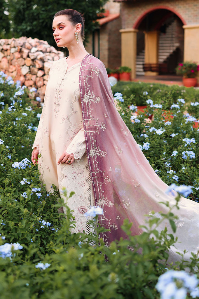 Cross Stitch | Eid Lawn Edit 26 |  SAND DUNE - Luxury Dress - available at Maria Faisal in UK and USA.