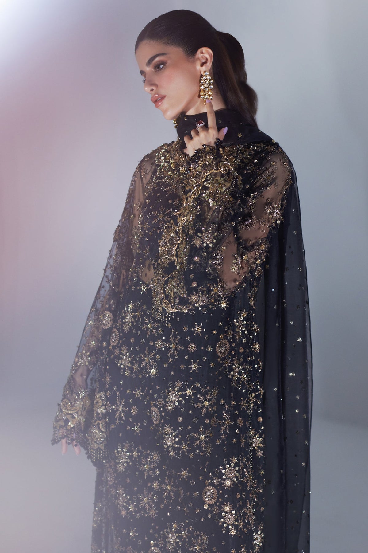 Elan | Luxury Wedding Wears | CASCADE D'ETOILES' (EP-21013) - Bridal Dress - available at Maria Faisal in UK and USA.