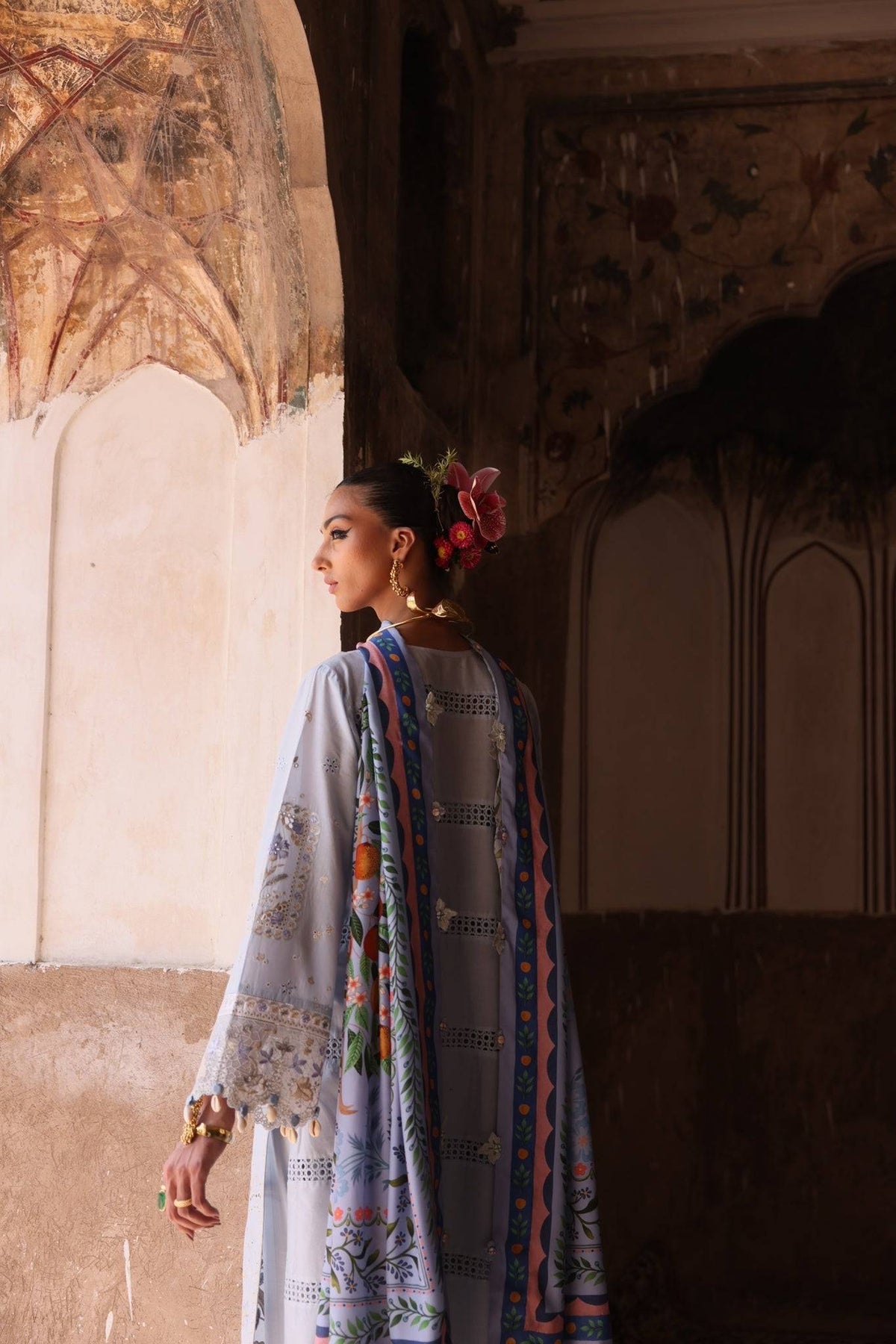 Elan | Luxury Lawn 25 | SERENE (EL25-01 B) by Maria Faisal - Registered Vendor of : Elan - type : Ladies Clothes - 100% original wedding dresses