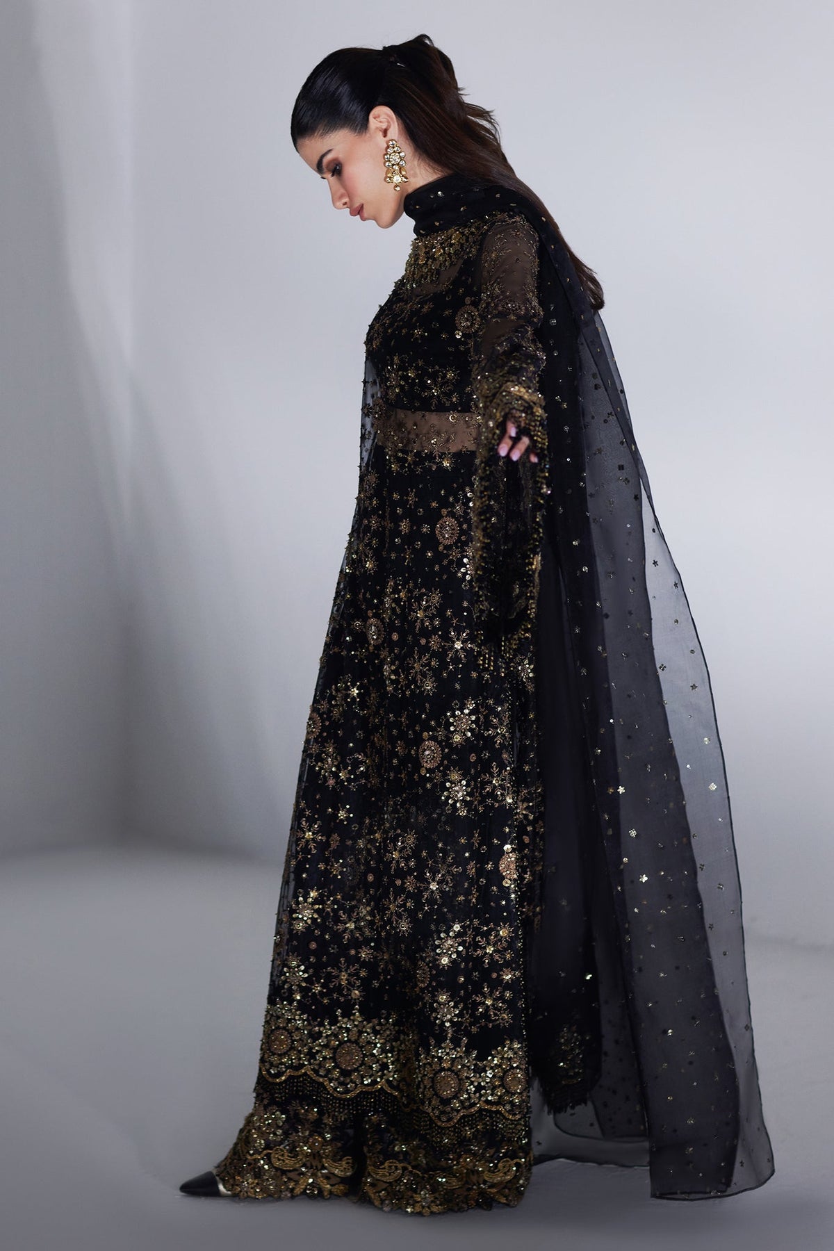Elan | Luxury Wedding Wears | CASCADE D'ETOILES' (EP-21013) - Bridal Dress - available at Maria Faisal in UK and USA.