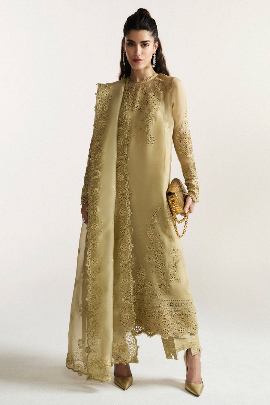 Elan | Vital Ornee | JARDIN SAUGE (EV-21352) - Formal Dress - available at Maria Faisal in UK and USA.
