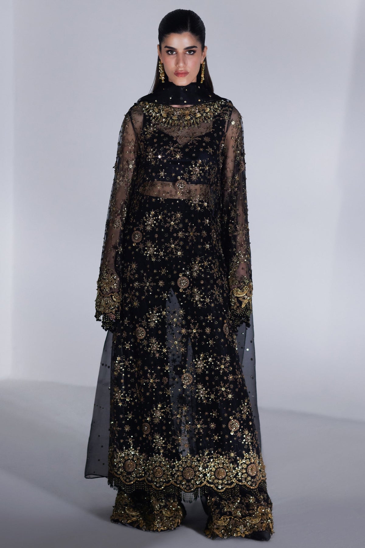 Elan | Luxury Wedding Wears | CASCADE D'ETOILES' (EP-21013) - Bridal Dress - available at Maria Faisal in UK and USA.
