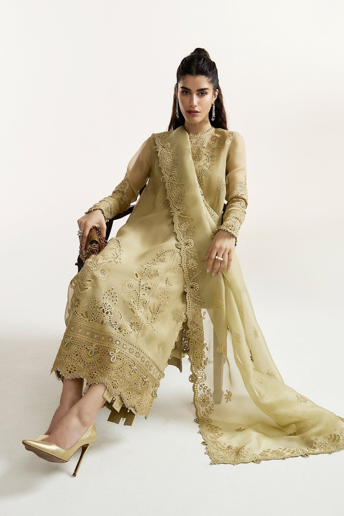 Elan | Vital Ornee | JARDIN SAUGE (EV-21352) - Formal Dress - available at Maria Faisal in UK and USA.