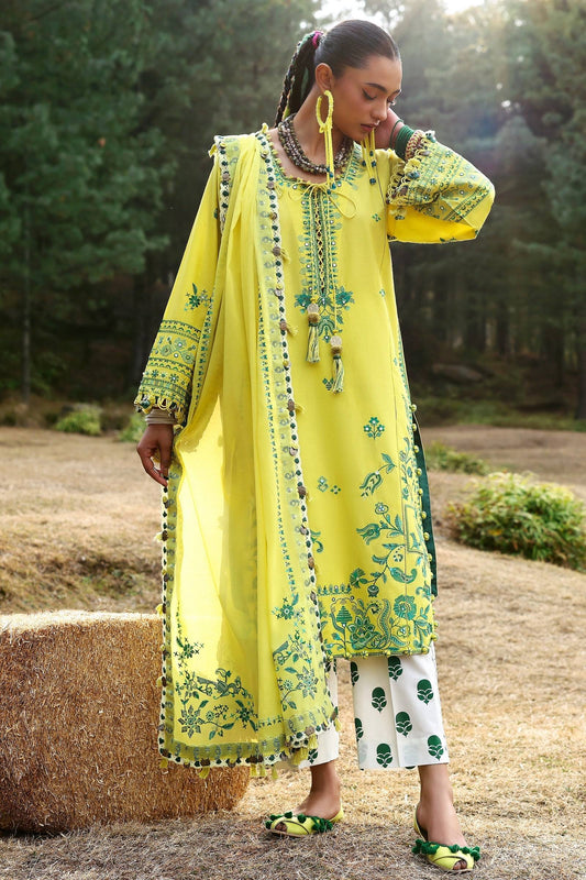 Zaha | Lawn 25 | ELAYA (ZL25-10 B) by Maria Faisal - Registered Vendor of : Zaha - type : Ladies Clothes - 100% original wedding dresses