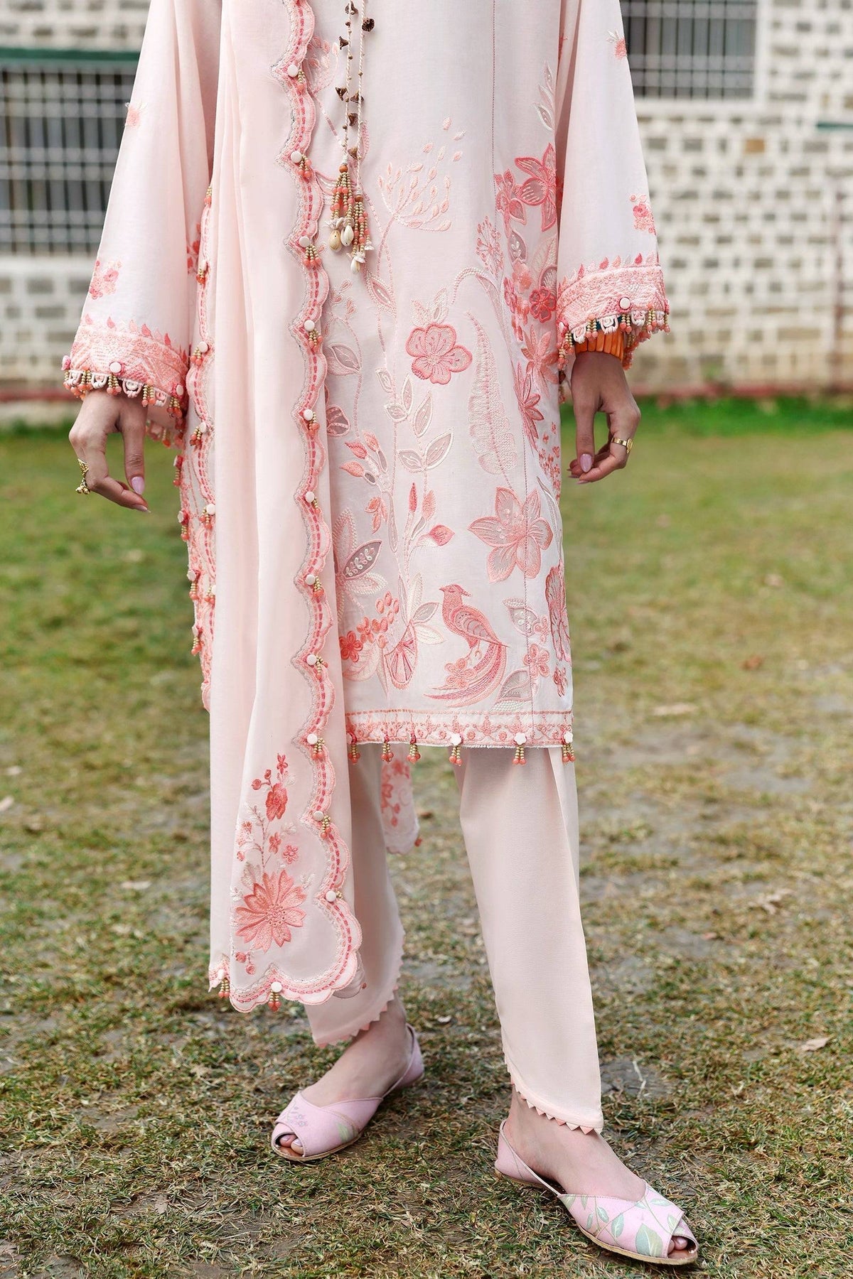 Zaha | Lawn 25 | ZANIA (ZL25-13 B) by Maria Faisal - Registered Vendor of : Zaha - type : Ladies Clothes - 100% original wedding dresses