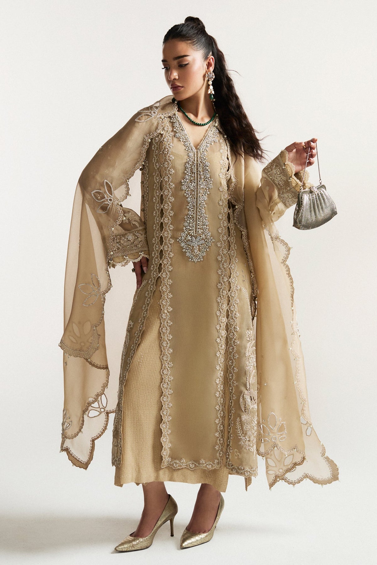 Elan I Vital Ornee I SOLEIL ELIXIR (EV-21372) - Ladies Clothes - Maria Faisal