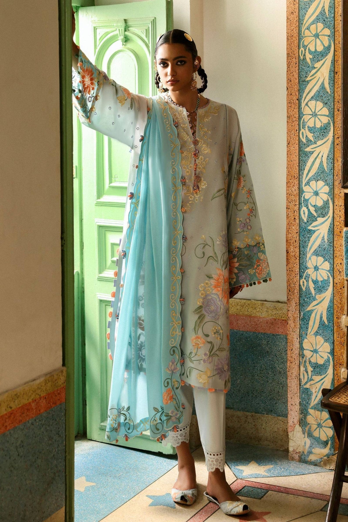 Zaha | Festive Lawn 25 | SHEHRBANO (ZF-25-03) by Maria Faisal - Registered Vendor of : Zaha - type : Ladies Clothes - 100% original wedding dresses