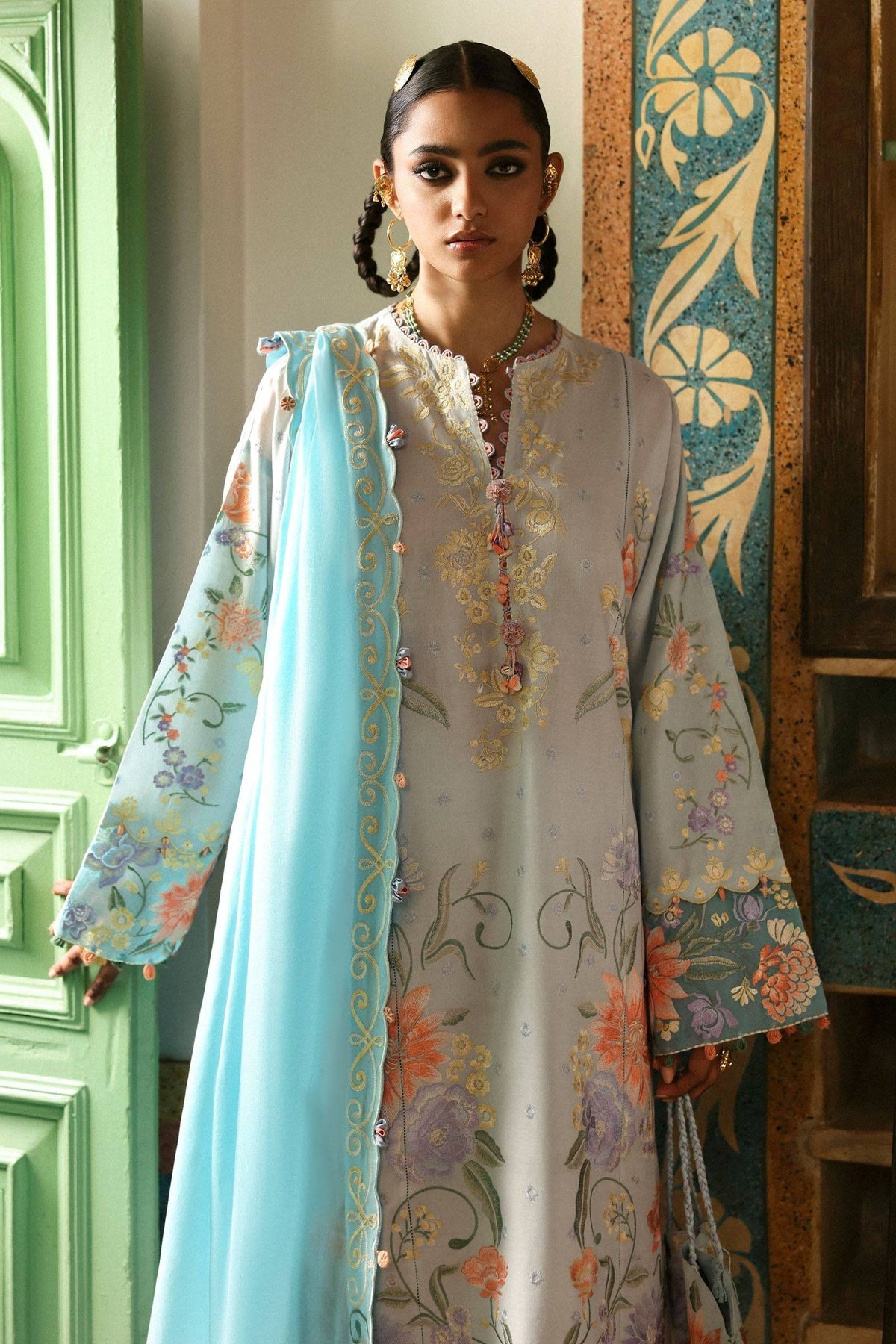 Zaha | Festive Lawn 25 | SHEHRBANO (ZF-25-03) by Maria Faisal - Registered Vendor of : Zaha - type : Ladies Clothes - 100% original wedding dresses