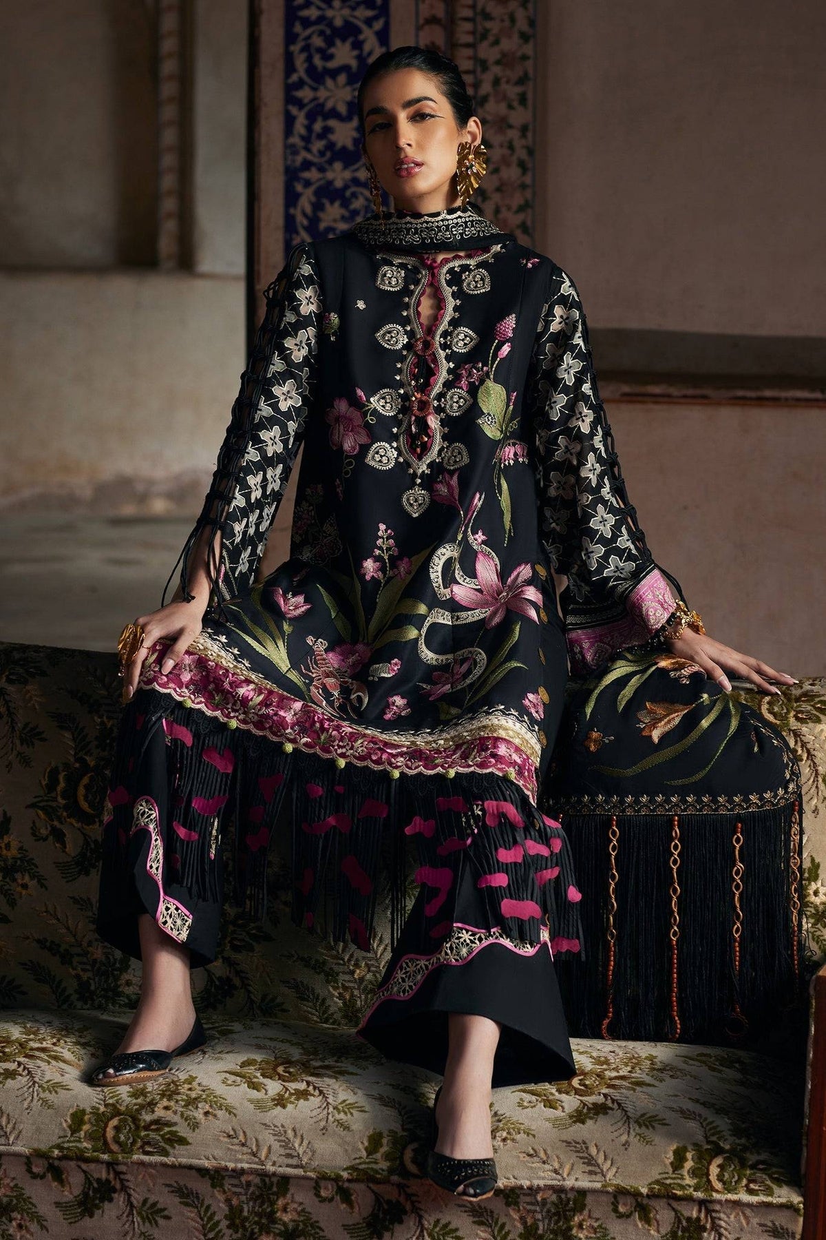 Elan | Luxury Lawn 25 | AZUREH (EL25-04 A) by Maria Faisal - Registered Vendor of : Elan - type : Ladies Clothes - 100% original wedding dresses