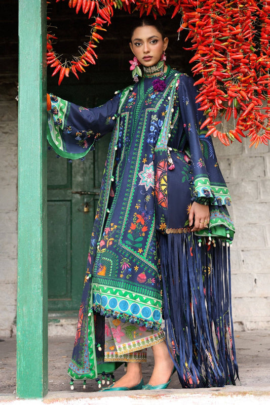 Zaha | Lawn 25 | AMANI (ZL25-06 B) by Maria Faisal - Registered Vendor of : Zaha - type : Ladies Clothes - 100% original wedding dresses
