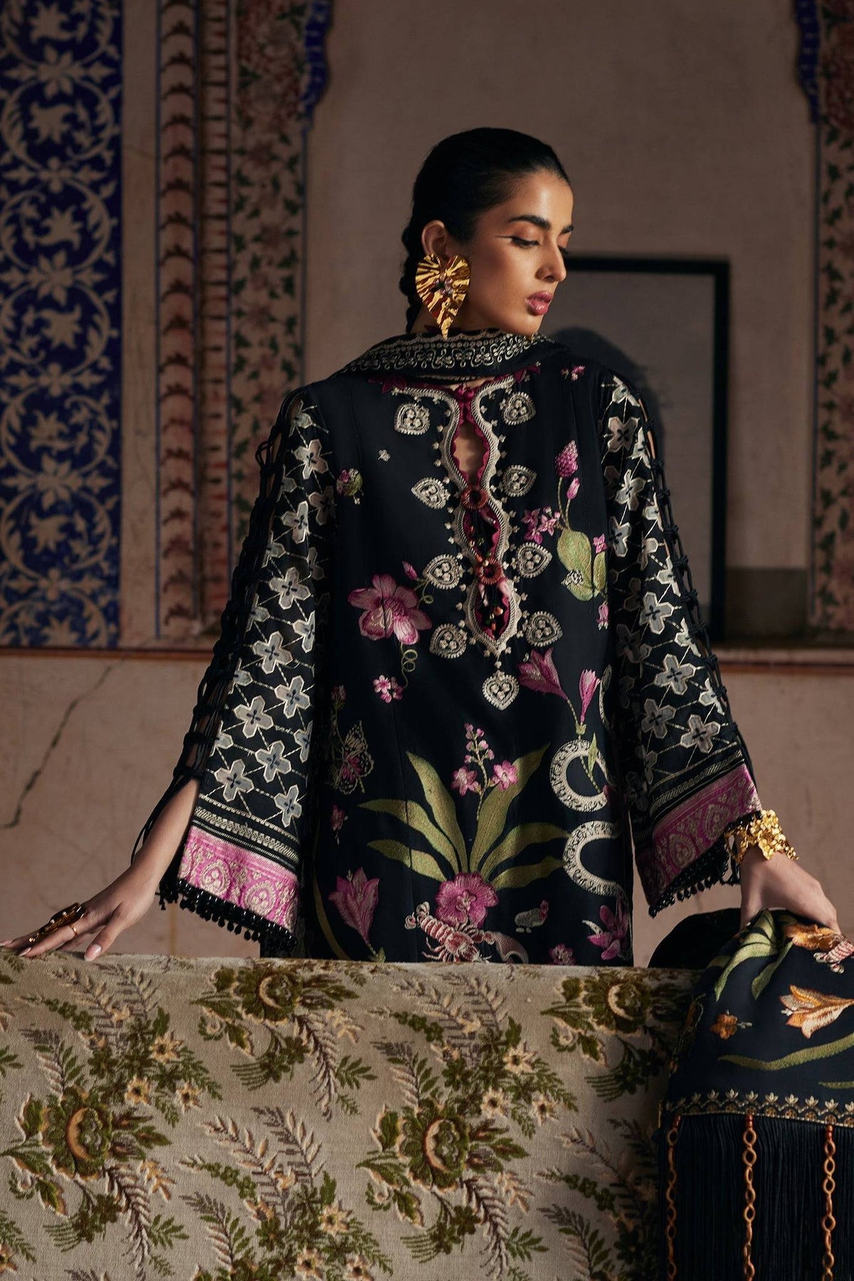 Elan | Luxury Lawn 25 | AZUREH (EL25-04 A) by Maria Faisal - Registered Vendor of : Elan - type : Ladies Clothes - 100% original wedding dresses