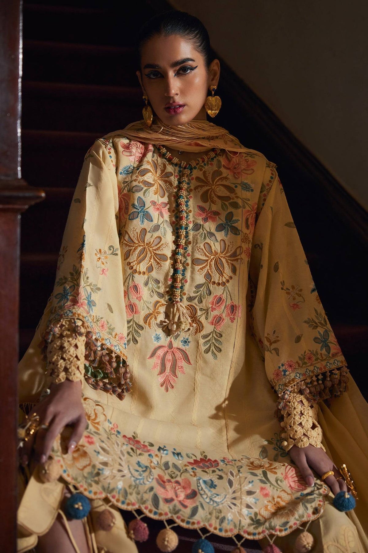 Elan | Luxury Lawn 25 | ZAHARA (EL25-07 A) by Maria Faisal - Registered Vendor of : Elan - type : Ladies Clothes - 100% original wedding dresses