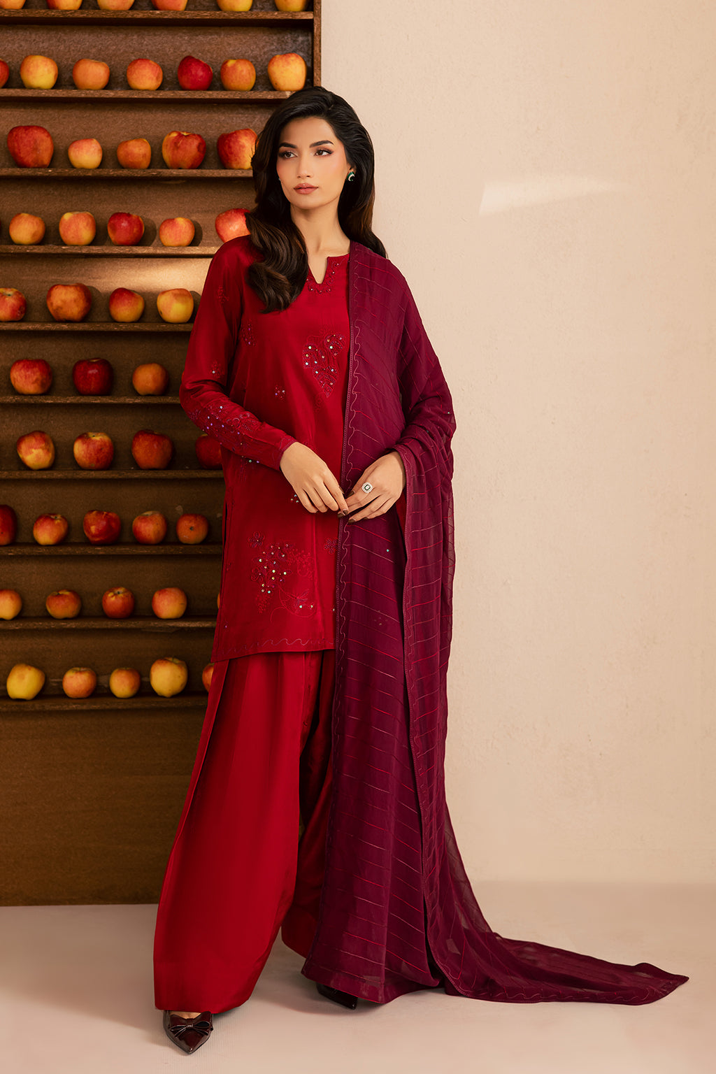 Vanya | Silk Edit | SL-22 - Luxury Dress - available at Maria Faisal in UK and USA.