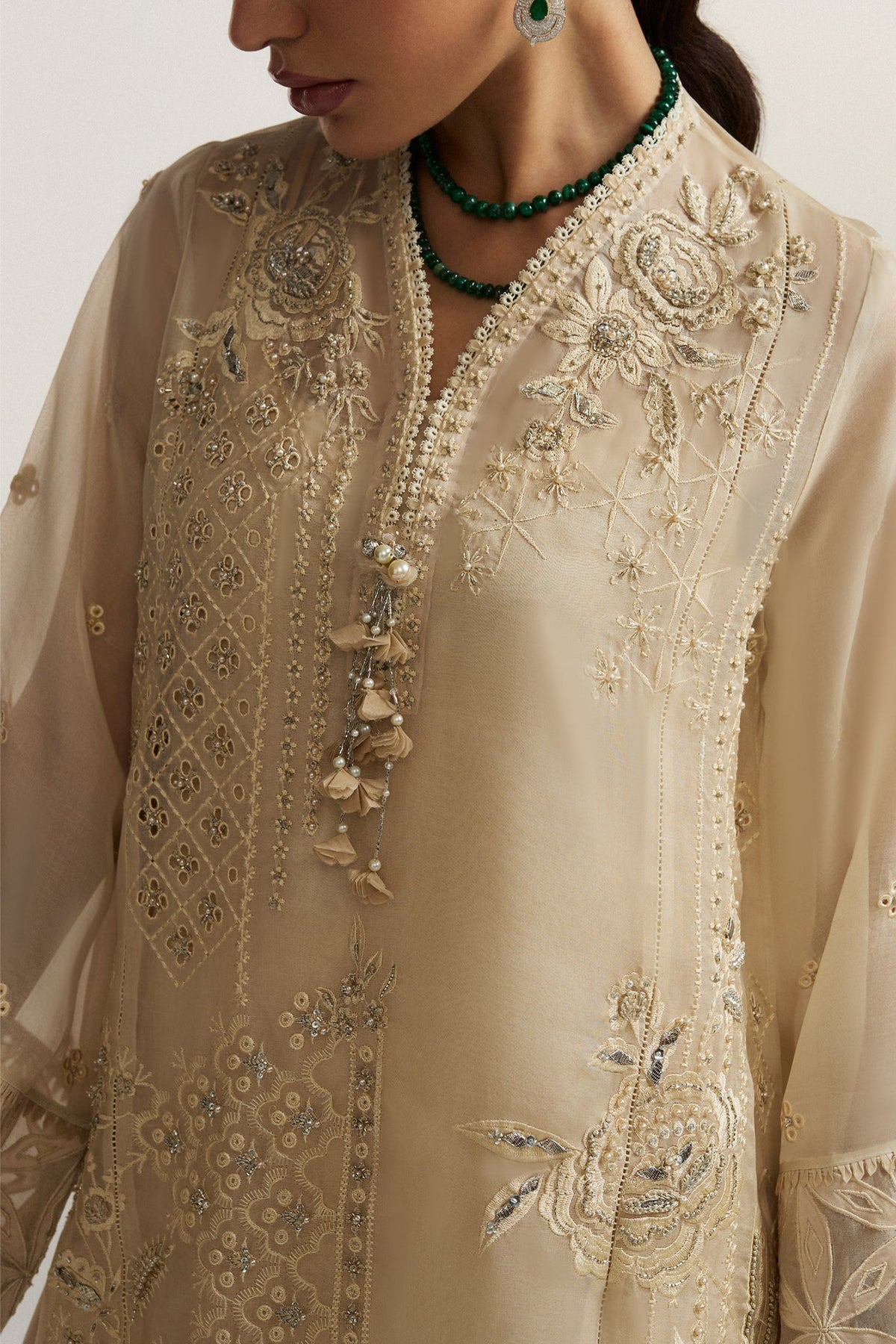Elan | Vital Ornee | SOLENNE D'OR (EV-21356) - Formal Dress - available at Maria Faisal in UK and USA.