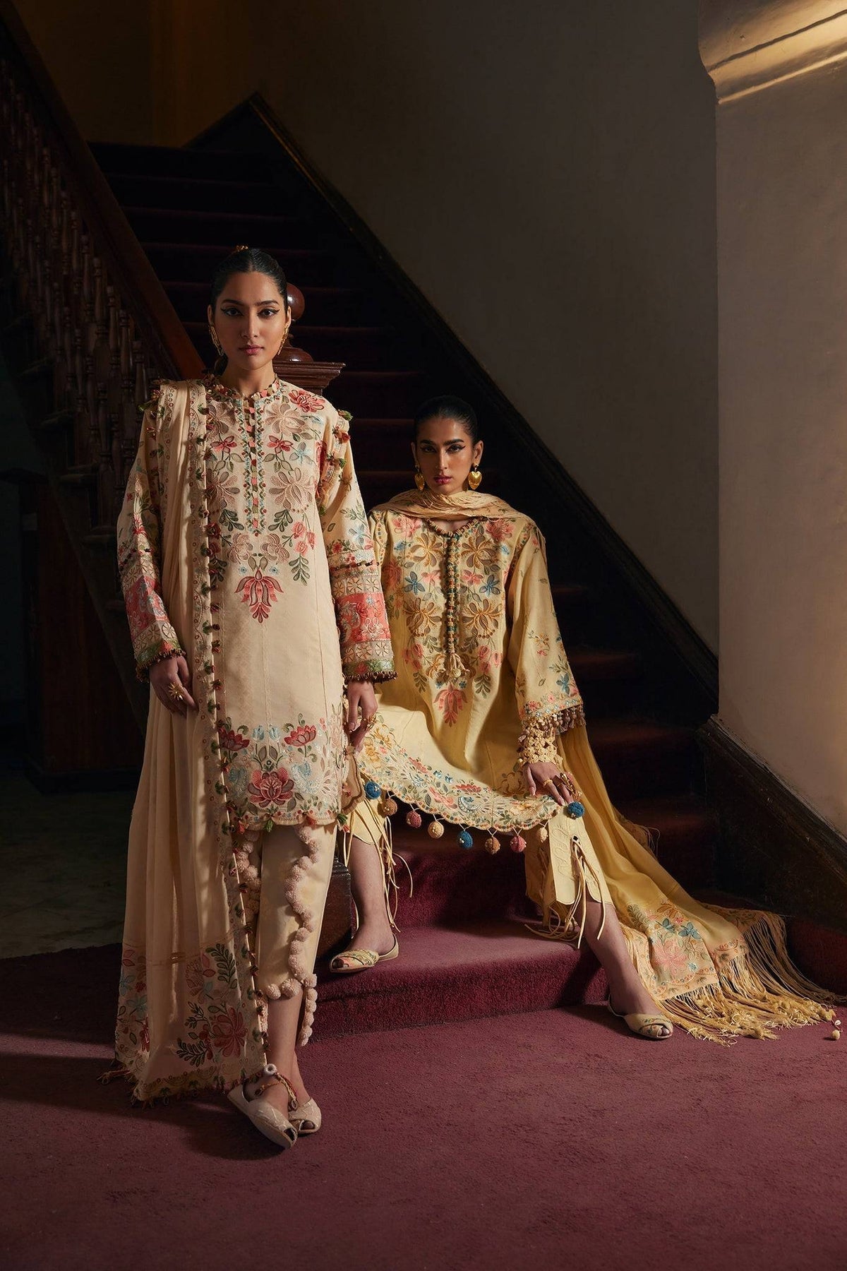 Elan | Luxury Lawn 25 | ZAHARA (EL25-07 A) by Maria Faisal - Registered Vendor of : Elan - type : Ladies Clothes - 100% original wedding dresses