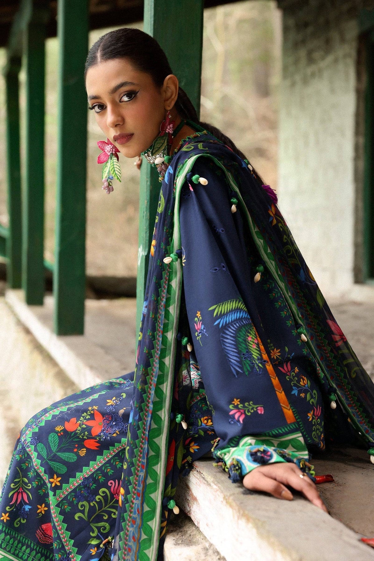 Zaha | Lawn 25 | AMANI (ZL25-06 B) by Maria Faisal - Registered Vendor of : Zaha - type : Ladies Clothes - 100% original wedding dresses