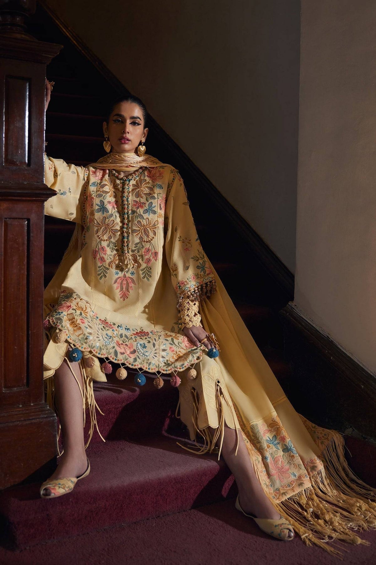 Elan | Luxury Lawn 25 | ZAHARA (EL25-07 A) by Maria Faisal - Registered Vendor of : Elan - type : Ladies Clothes - 100% original wedding dresses