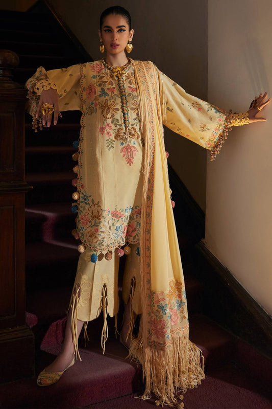 Elan | Luxury Lawn 25 | ZAHARA (EL25-07 A) by Maria Faisal - Registered Vendor of : Elan - type : Ladies Clothes - 100% original wedding dresses