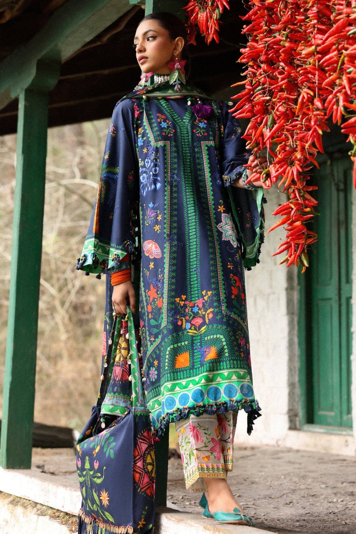 Zaha | Lawn 25 | AMANI (ZL25-06 B) by Maria Faisal - Registered Vendor of : Zaha - type : Ladies Clothes - 100% original wedding dresses