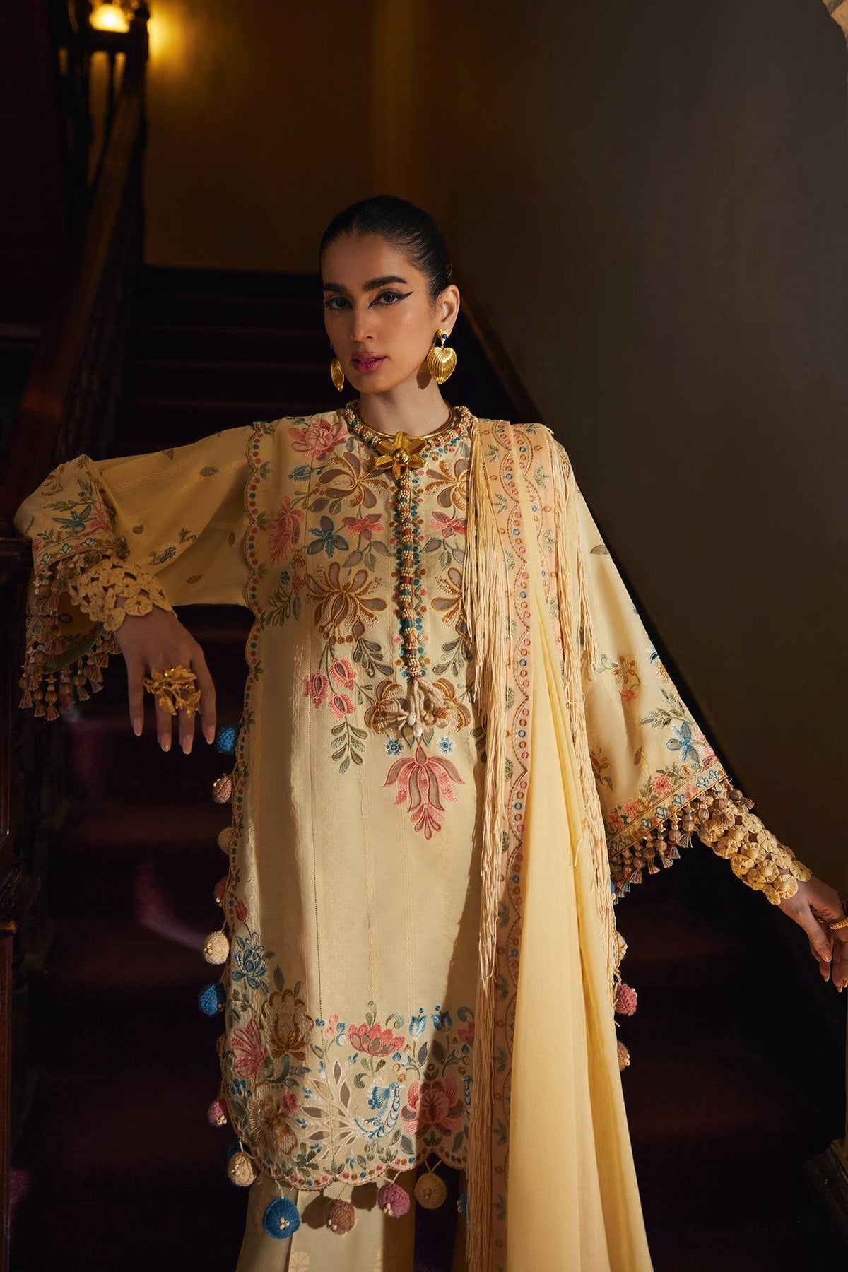 Elan | Luxury Lawn 25 | ZAHARA (EL25-07 A) by Maria Faisal - Registered Vendor of : Elan - type : Ladies Clothes - 100% original wedding dresses