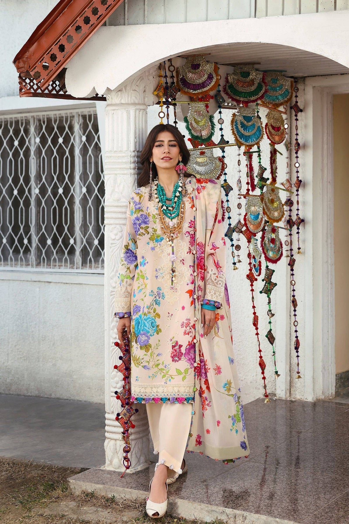 Zaha | Lawn 25 | ALYA (ZL25-07 B) by Maria Faisal - Registered Vendor of : Zaha - type : Ladies Clothes - 100% original wedding dresses