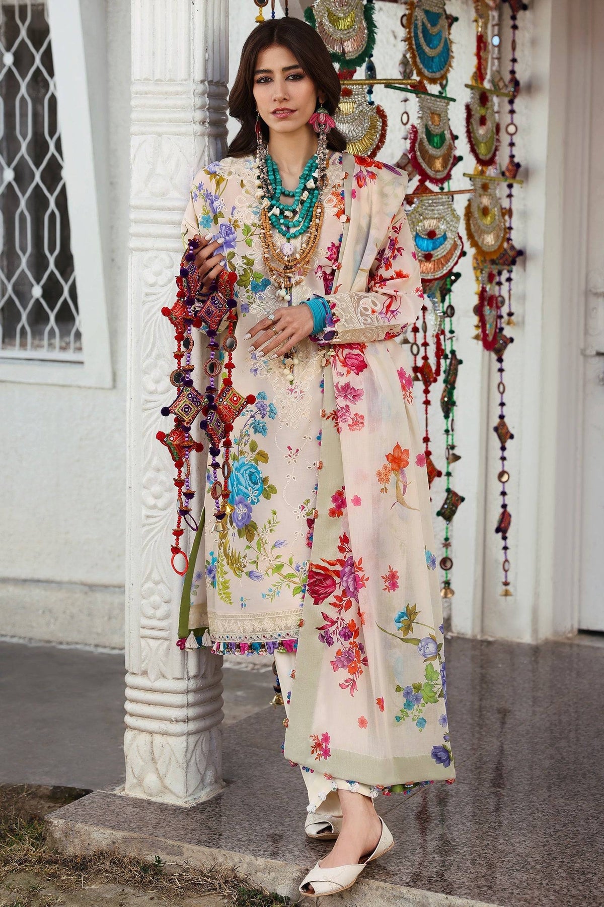 Zaha | Lawn 25 | ALYA (ZL25-07 B) by Maria Faisal - Registered Vendor of : Zaha - type : Ladies Clothes - 100% original wedding dresses