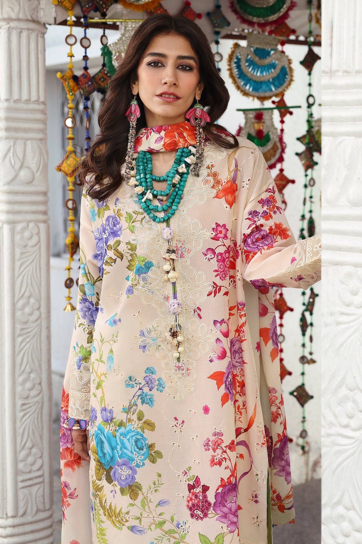 Zaha | Lawn 25 | ALYA (ZL25-07 B) by Maria Faisal - Registered Vendor of : Zaha - type : Ladies Clothes - 100% original wedding dresses