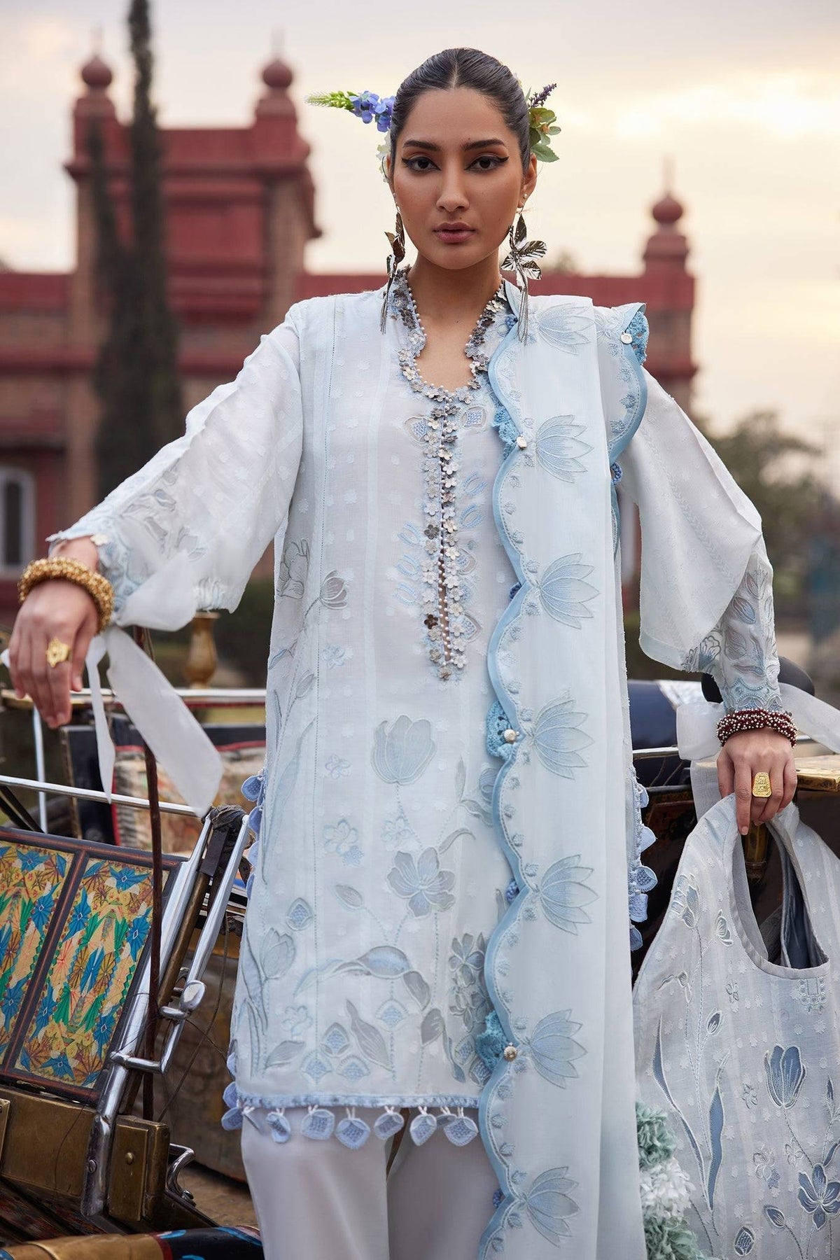 Elan | Luxury Lawn 25 | CELESTINE (EL25-05 B) by Maria Faisal - Registered Vendor of : Elan - type : Ladies Clothes - 100% original wedding dresses