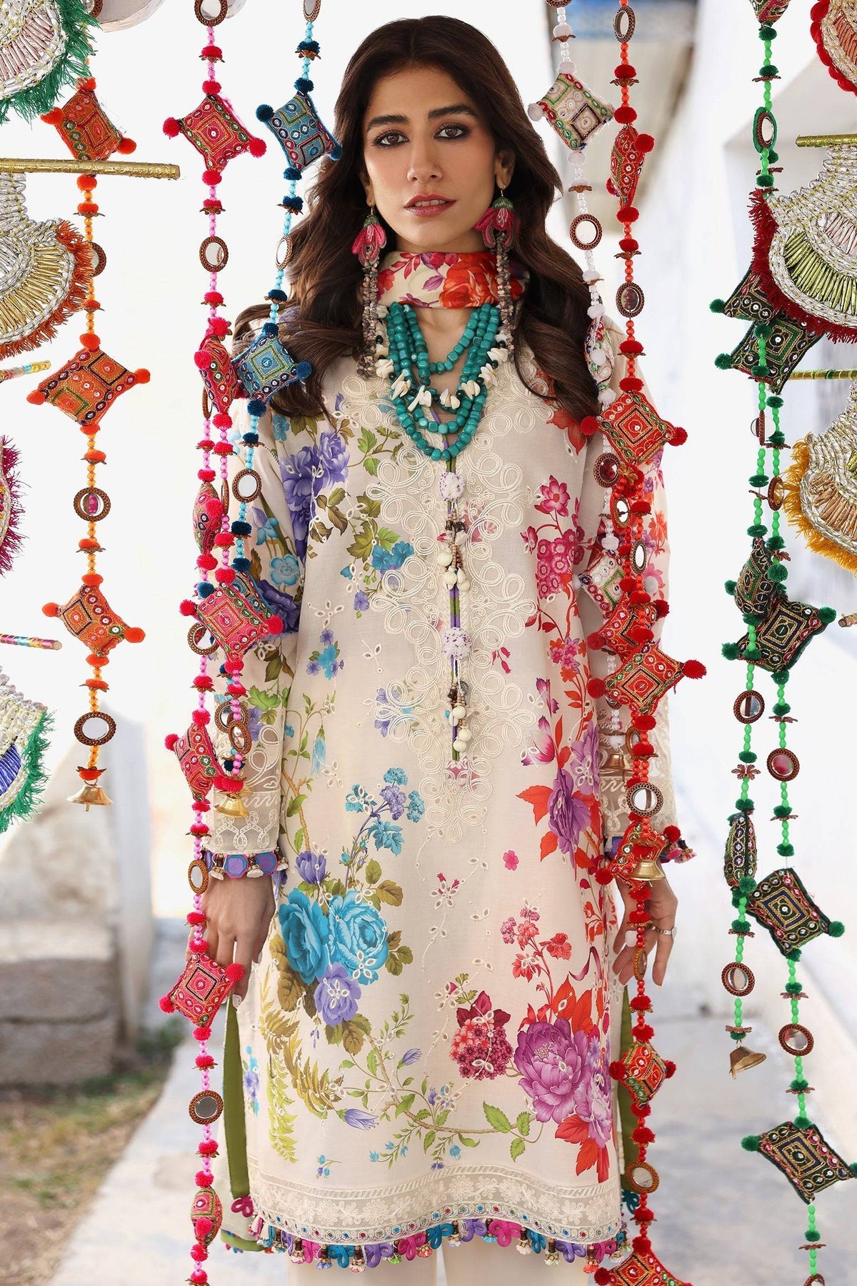 Zaha | Lawn 25 | ALYA (ZL25-07 B) by Maria Faisal - Registered Vendor of : Zaha - type : Ladies Clothes - 100% original wedding dresses