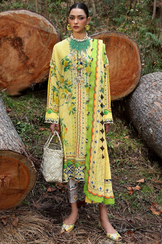 Zaha | Lawn 25 | DAHLIA (ZL25-04 A) by Maria Faisal - Registered Vendor of : Zaha - type : Ladies Clothes - 100% original wedding dresses