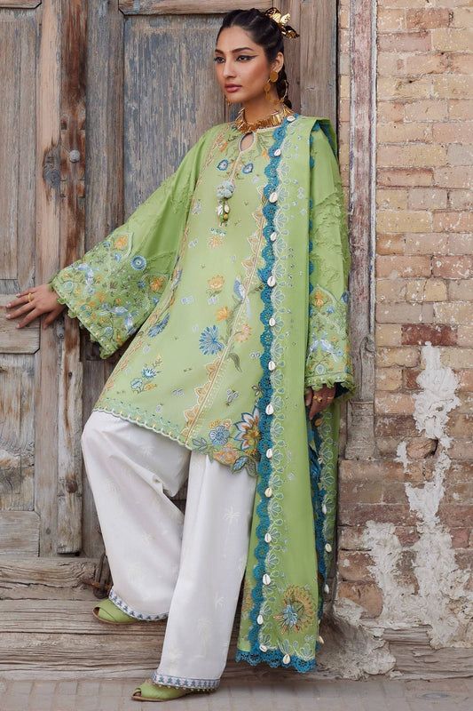 Elan | Luxury Lawn 25 | ISLA BLEU (EL25-11 B) by Maria Faisal - Registered Vendor of : Elan - type : Ladies Clothes - 100% original wedding dresses