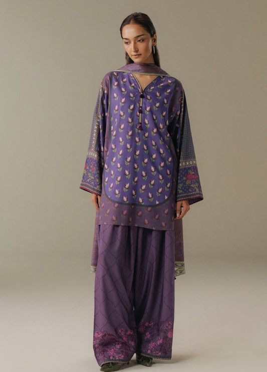 Zara Shahjahan | Coco Prints 25 | Soft Current-7A - Casual Dress - available at Maria Faisal in UK and USA.