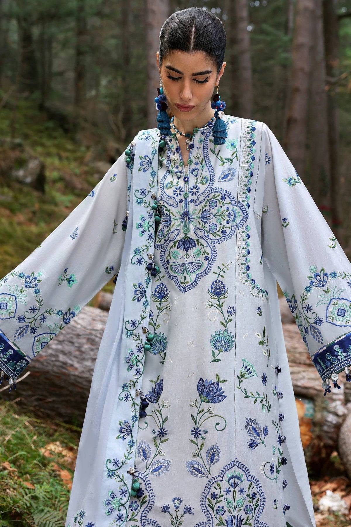 Zaha | Lawn 25 | KASHUR (ZL25-11 A) by Maria Faisal - Registered Vendor of : Zaha - type : Ladies Clothes - 100% original wedding dresses