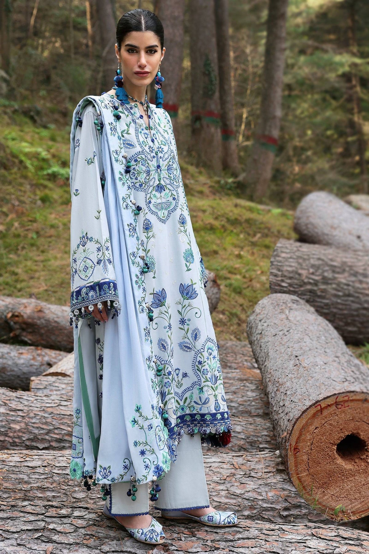 Zaha | Lawn 25 | KASHUR (ZL25-11 A) by Maria Faisal - Registered Vendor of : Zaha - type : Ladies Clothes - 100% original wedding dresses