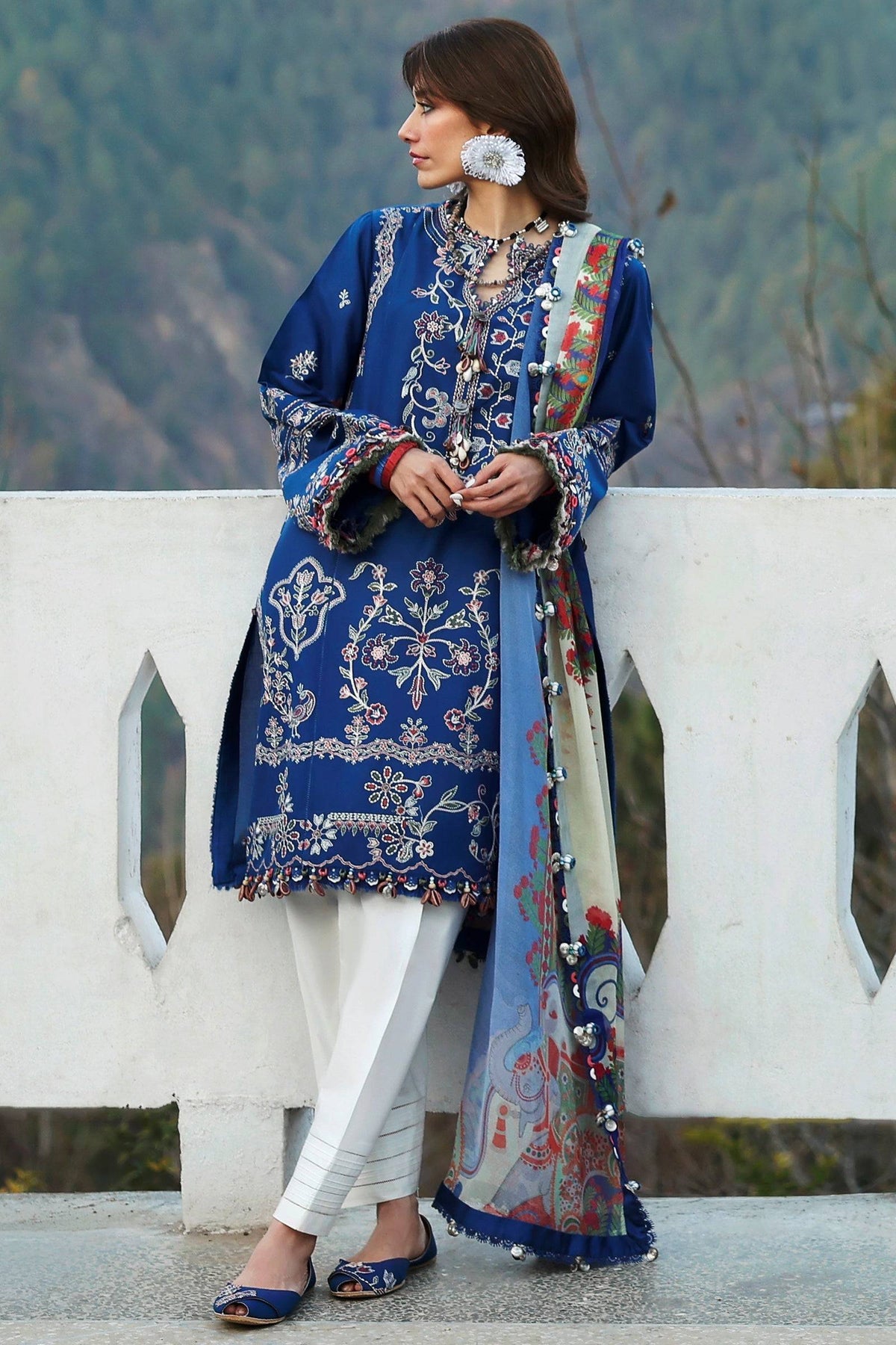 Zaha | Lawn 25 | MAYA (ZL25-15 B) by Maria Faisal - Registered Vendor of : Zaha - type : Ladies Clothes - 100% original wedding dresses
