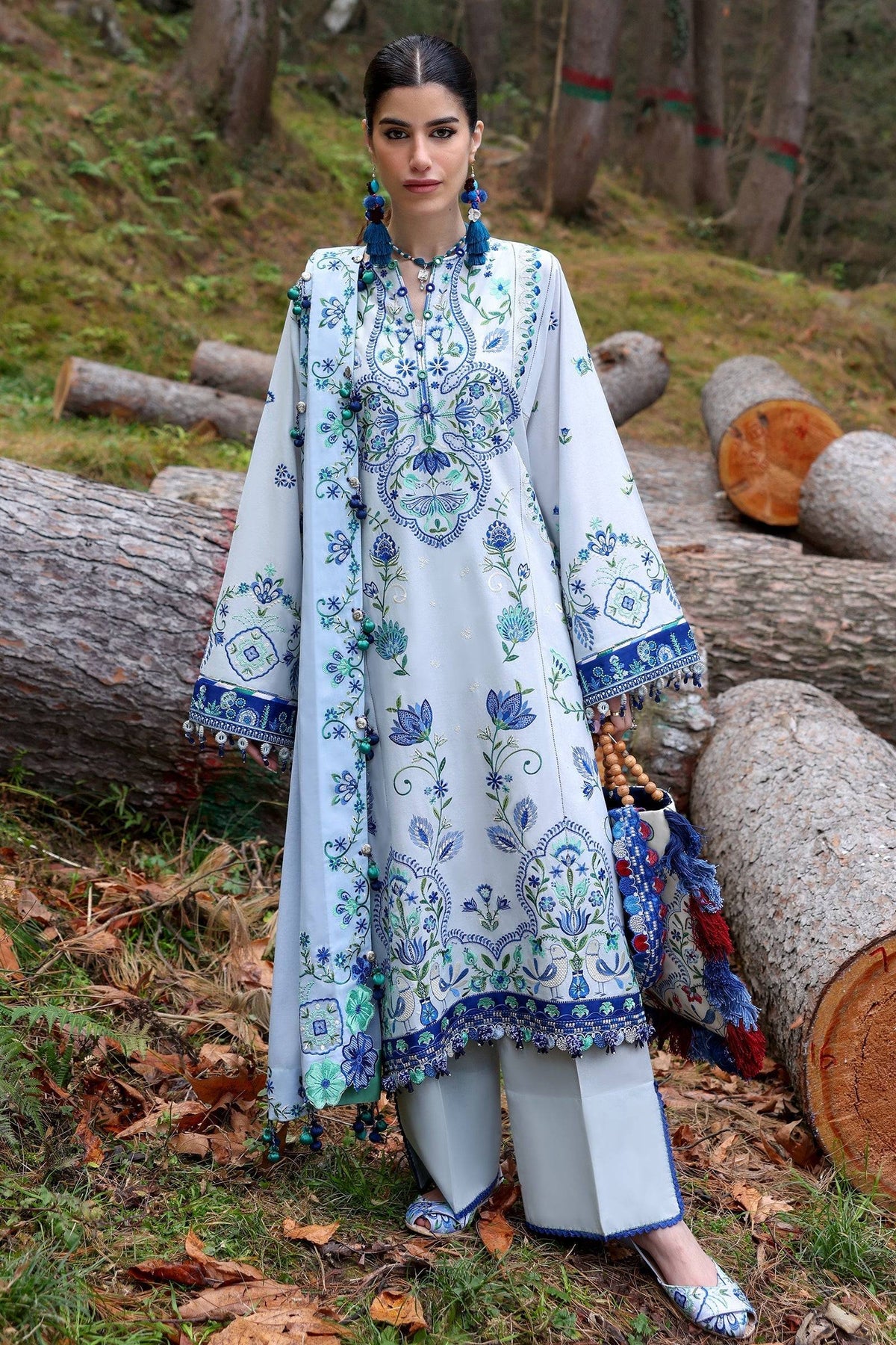 Zaha | Lawn 25 | KASHUR (ZL25-11 A) by Maria Faisal - Registered Vendor of : Zaha - type : Ladies Clothes - 100% original wedding dresses