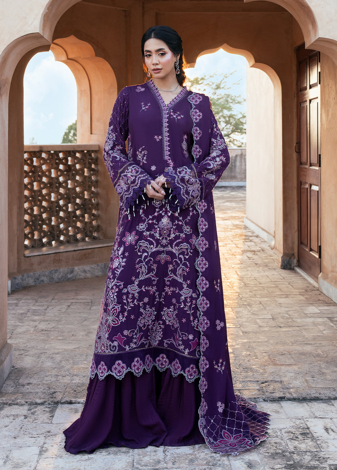 Sahane | Rusukh Premium Formals 26 | FU6601 Daliya- RUSUKH - Formal Dress - available at Maria Faisal in UK and USA.