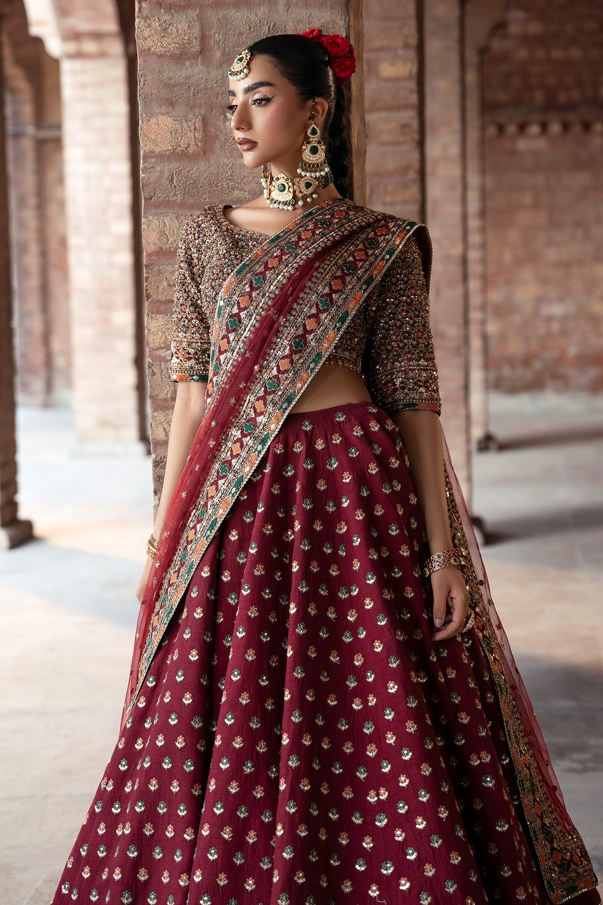 Mina Kashif | Virsa Wedding Formals | Saama - Wedding Dress - available at Maria Faisal in UK and USA.