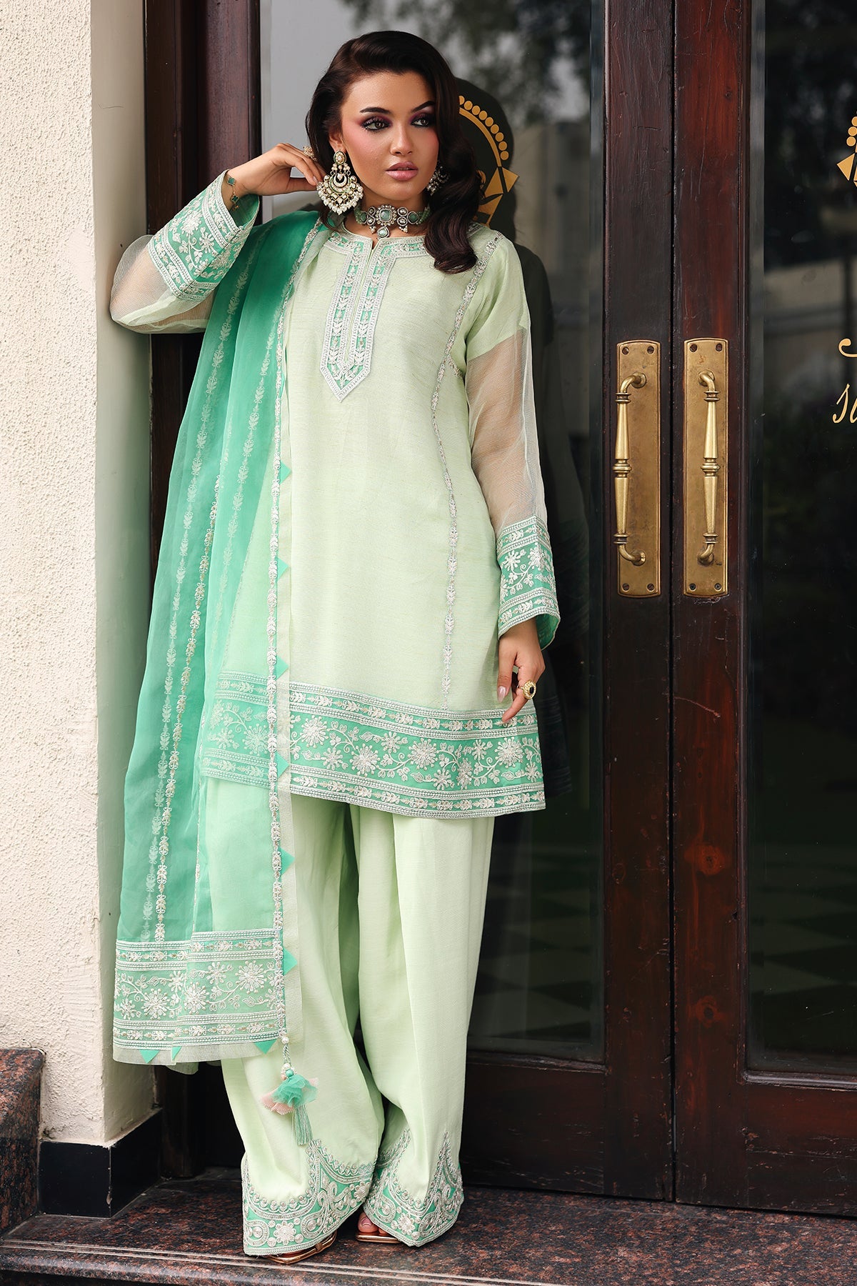 Charizma | Festive Pret  | CMA-5-234 - Dress - available at Maria Faisal in UK and USA.