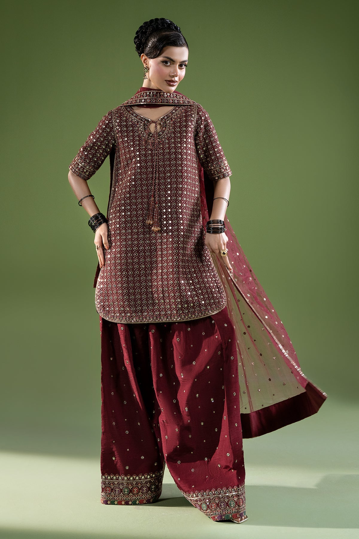 Charizma | Festive Pret  | CMA-6-236 - Dress - available at Maria Faisal in UK and USA.