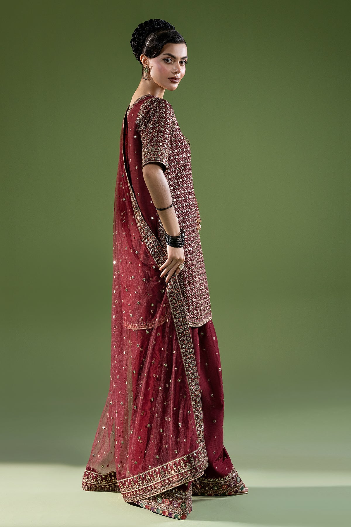Charizma | Festive Pret  | CMA-6-236 - Dress - available at Maria Faisal in UK and USA.
