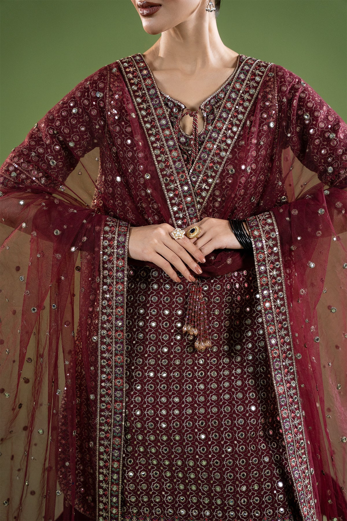 Charizma | Festive Pret  | CMA-6-236 - Dress - available at Maria Faisal in UK and USA.
