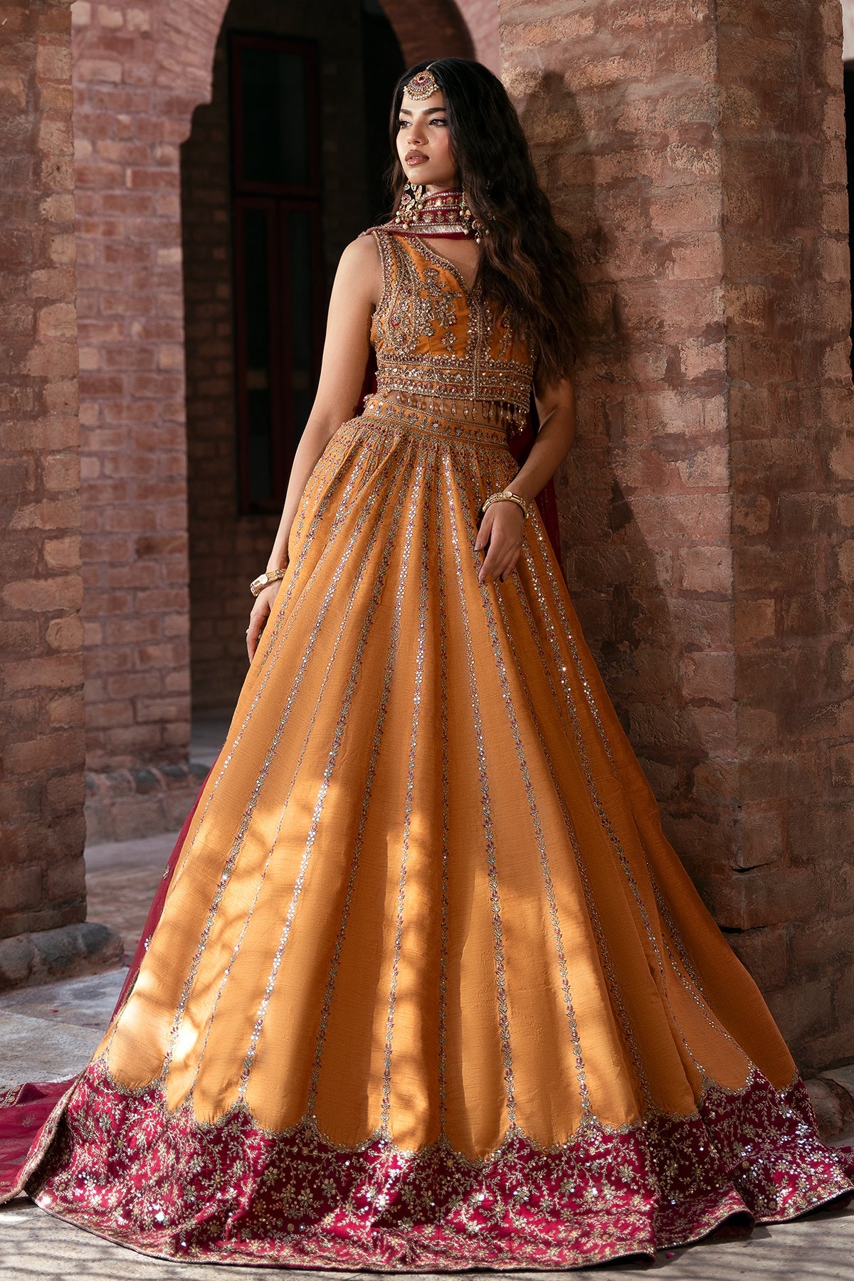 Mina Kashif | Virsa Wedding Formals | Momal - Wedding Dress - available at Maria Faisal in UK and USA.