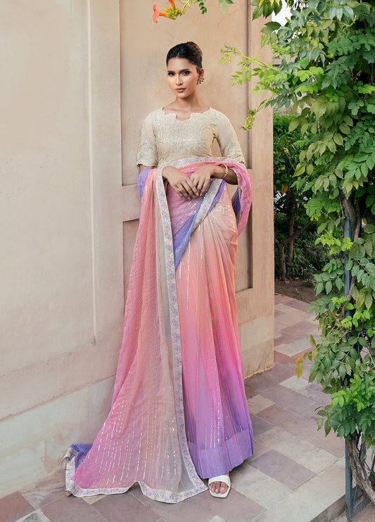 Sahane | Rusukh Premium Formals 26 | FU6611 Ruzain - RUSUKH - Formal Dress - available at Maria Faisal in UK and USA.