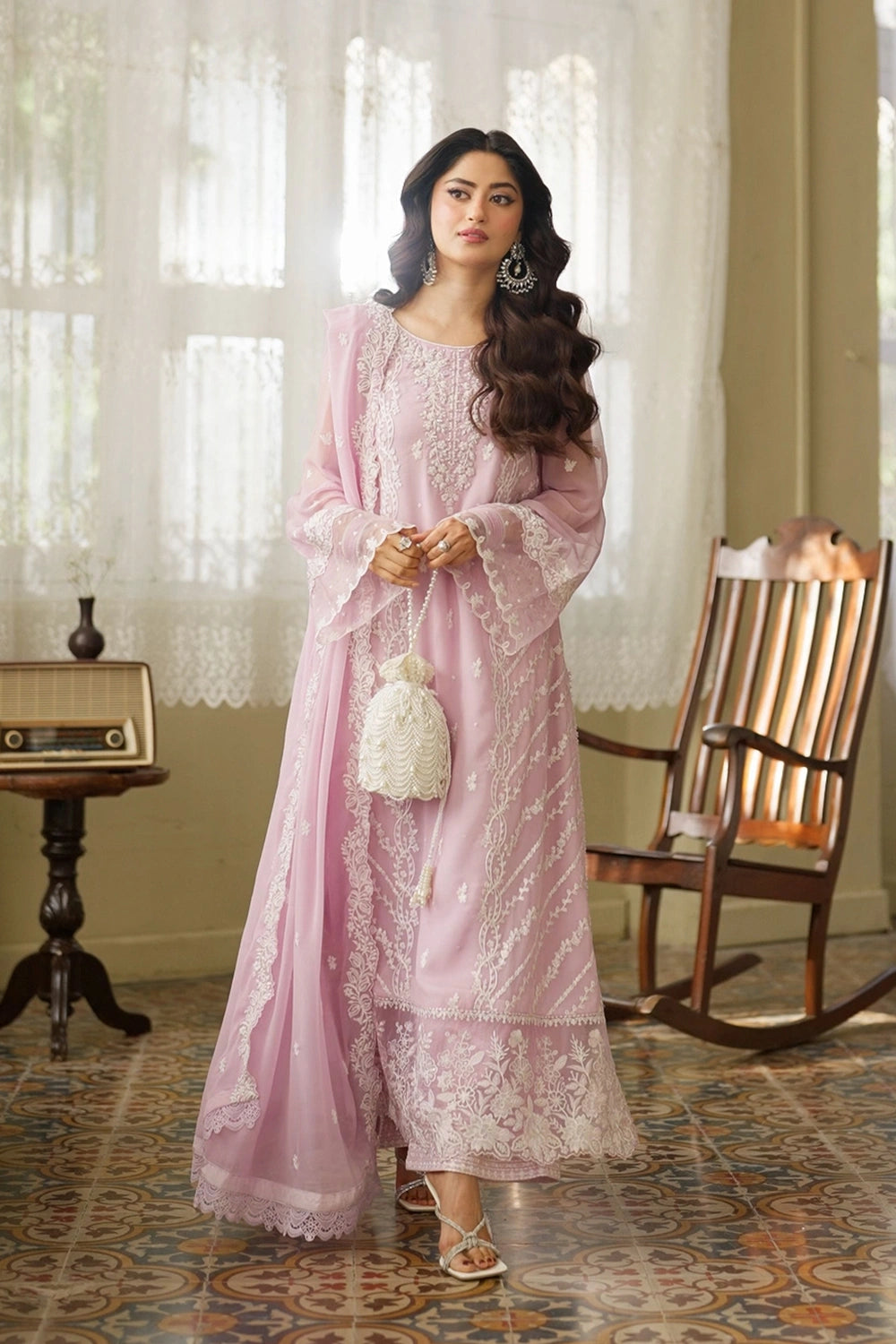Azure | Eid Drop | Wisteria - Formal Dress - available at Maria Faisal in UK and USA.