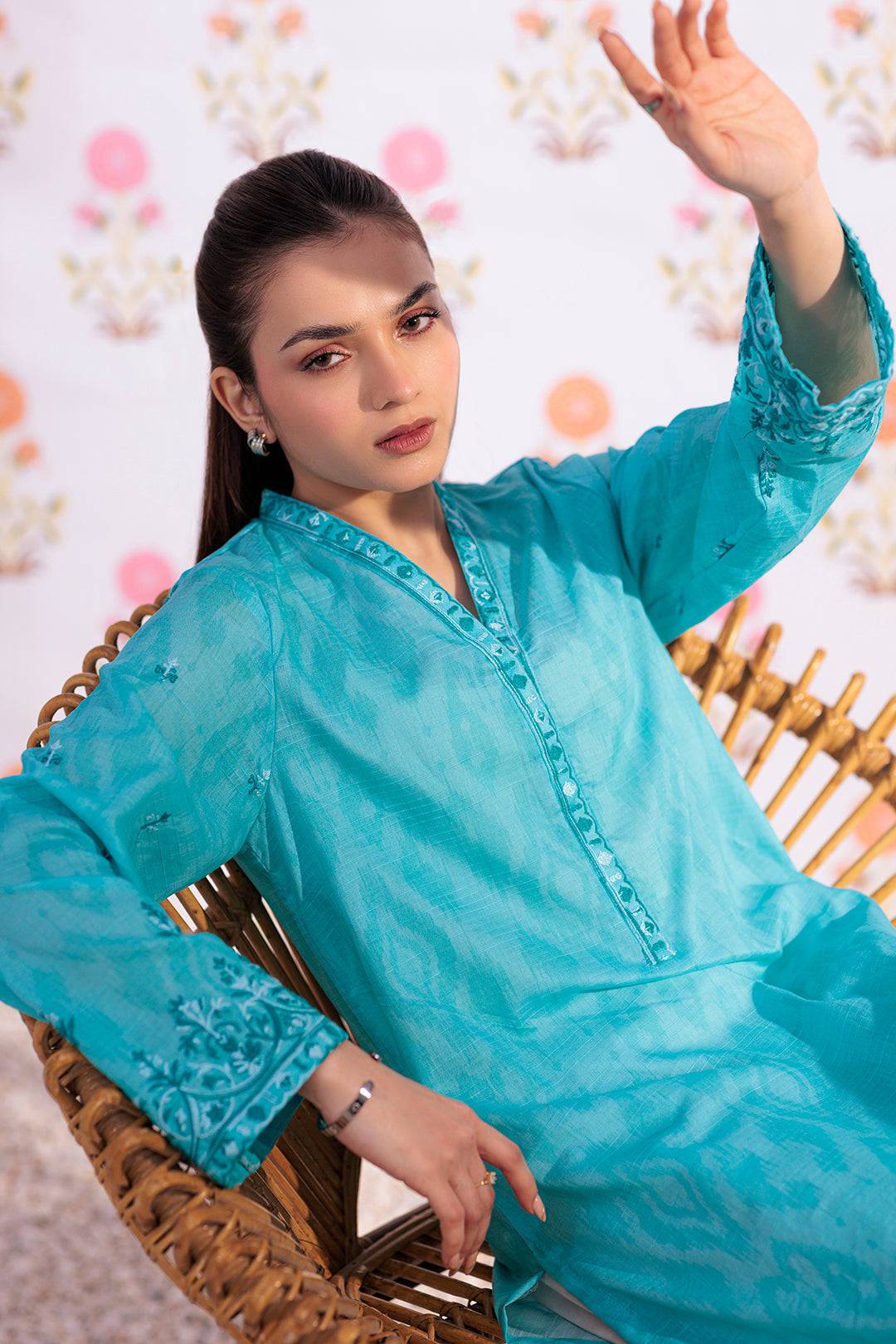 Zellbury | Summer Pret | Embroidered Kurta - 2875 by Maria Faisal - Registered Vendor of : Zellbury Women - type : Essential Pret - 100% original wedding dresses