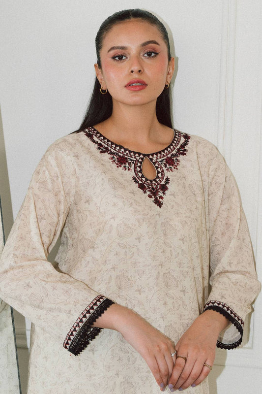 Zellbury | Summer Pret | Embroidered Kurta - 1848 by Maria Faisal - Registered Vendor of : Zellbury Women - type : Essential Pret - 100% original wedding dresses