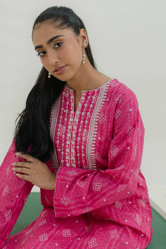 Zellbury | Summer Pret | Embroidered Kurta - 1853 by Maria Faisal - Registered Vendor of : Zellbury Women - type : Essential Pret - 100% original wedding dresses