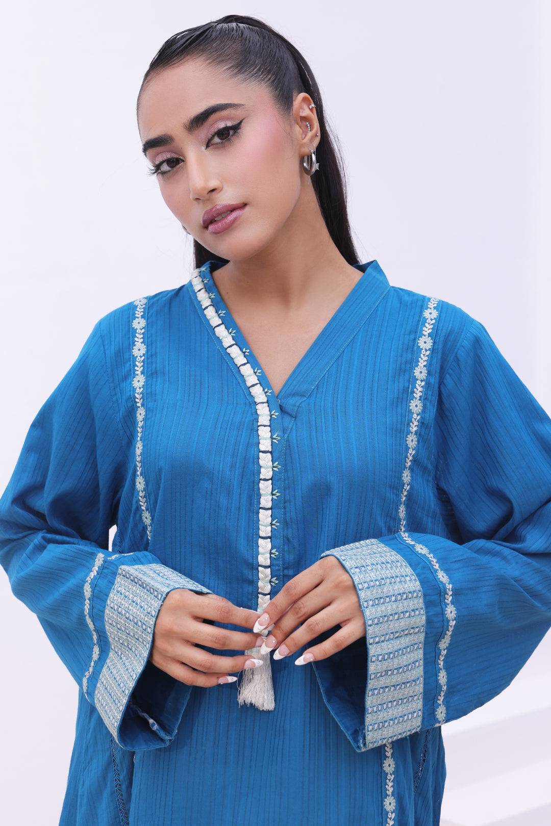 Zellbury | Summer Pret | Embroidered Kurta - 1864 by Maria Faisal - Registered Vendor of : Zellbury Women - type : Signature Pret - 100% original wedding dresses